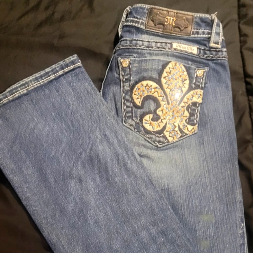 Miss Me boot cut Flour-Dis-Lise Embellishments sz 26